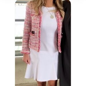 Diane Von Furstenberg DVF white playful, versatile dress size 4